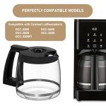 14-Cups Coffee Carafe Replacement Pot Compatible with Cuisinart Coffee Machine DCC-2200RC, DCC-2200, DCC-3200, DCC-3200P1, DCC-3200FR, DCC-3200CPAMZ, DCC-2600, DCC-2800,DCC-1800FR, CBC-7400 CBC-7000PC