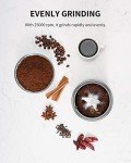 SHARDOR Adjustable Coffee Grinder Electric, Herb Grinder, Spice Grinder, Coffee Bean Grinder, Espresso Grinder with Removable Stainless Steel Wet and Dry Bowl, White, Upgraded 2.0
