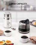 SHARDOR Adjustable Coffee Grinder Electric, Herb Grinder, Spice Grinder, Coffee Bean Grinder, Espresso Grinder with Removable Stainless Steel Wet and Dry Bowl, White, Upgraded 2.0