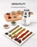 SHARDOR Adjustable Coffee Grinder Electric, Herb Grinder, Spice Grinder, Coffee Bean Grinder, Espresso Grinder with Removable Stainless Steel Wet and Dry Bowl, White, Upgraded 2.0