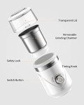 SHARDOR Adjustable Coffee Grinder Electric, Herb Grinder, Spice Grinder, Coffee Bean Grinder, Espresso Grinder with Removable Stainless Steel Wet and Dry Bowl, White, Upgraded 2.0