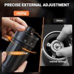 Mini Manual Coffee Grinder with 40 Adjustable Settings, Portable Hand Coffee Bean Mill with 30g Capacity, Conical Burr Coffee Grinder with Crank for Travel, Camping, Office, Espresso, Pour Over, etc
