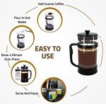 Utopia Kitchen 12 Ounce 0.35 Liter French Press Coffee Maker, Tea Maker, Travel Coffee Presses, Heat Resistant Thickened Borosilicate Coffee Pot for Camping Travel Gifts, Black Pack of 1