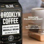 BROOKLYN COFFEE Whole Bean, Italian Dark Roast (5lb) Extra Strong, Delicious Taste, Heavenly Aroma - Fresh Bulk Coffee Beans Roasted Weekly in NYC