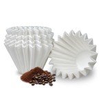 1-2 Cup Small Coffee Filters,100 Count Disposable Basket Coffee Filter Paper, Compatible with Kalita Wave Dripper 155 Series, Single Serve Coffee Pot, Pour Over and Drip Coffee Maker, For 1-2 People