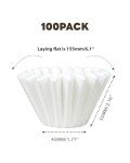 1-2 Cup Small Coffee Filters,100 Count Disposable Basket Coffee Filter Paper, Compatible with Kalita Wave Dripper 155 Series, Single Serve Coffee Pot, Pour Over and Drip Coffee Maker, For 1-2 People