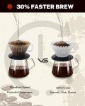 1-2 Cup Small Coffee Filters,100 Count Disposable Basket Coffee Filter Paper, Compatible with Kalita Wave Dripper 155 Series, Single Serve Coffee Pot, Pour Over and Drip Coffee Maker, For 1-2 People