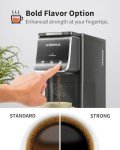 KIDISLE Hot & Iced Coffee Maker for K-Cups & Ground Coffee, Single-Serve Brewer with Bold Setting, Reusable Filter, Travel Mug Friendly, Compact & Quick Brew, Grey
