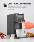 KIDISLE Hot & Iced Coffee Maker for K-Cups & Ground Coffee, Single-Serve Brewer with Bold Setting, Reusable Filter, Travel Mug Friendly, Compact & Quick Brew, Grey