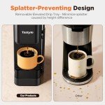 Tastyle Hot & Iced Coffee Maker with Magnetic K-Pod Organizer (Pods Not Included), Stores 10 Pods, 4-5 Cups Coffee Maker & Single-serve Brewer for K Cup & Grounds, 40oz Removable Water Tank, Black