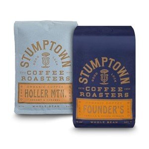 Bundle of Stumptown Coffee Roasters, Medium Roast Organic Whole Bean Coffee - Holler Mountain 12 Oz + Stumptown Coffee Roasters, Medium Roast Organic Whole Bean Coffee - Founder's Blend Bag 12 Oz
