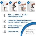 Frieling Double-Walled Stainless-Steel French Press Coffee Maker, Polished, 36 Ounces