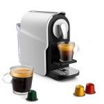 beanglass Espresso Pod Machine for Home, Compact Capsule Coffee Maker for NS Original Pods, 20 Bar High Pressure Pump, 22oz Removable Water Tank, Adjustable Cup Tray (White)