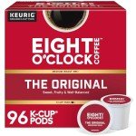 Eight O'Clock Coffee The Original Keurig Single-Serve K-Cup Pods, Medium Roast Coffee, 96 Count (4 Packs of 24)