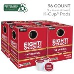 Eight O'Clock Coffee The Original Keurig Single-Serve K-Cup Pods, Medium Roast Coffee, 96 Count (4 Packs of 24)