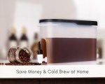 JILLMO Cold Brew Coffee Maker, 3/4 Gallon Iced Coffee Pitcher with Steel Mesh Filter and Spigot, Black