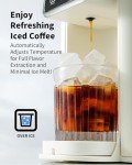 KIDISLE Hot & Iced Coffee Maker with Bold Setting, Single Serve Coffee Maker for K Cup and Grounds, 6-14 oz Brew Sizes, 50 oz Removable Water Tank, One Cup Coffee Machine with Reusable Filter, White