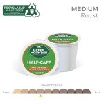 Green Mountain Coffee Roasters Half Caff, Single-Serve Keurig K-Cup Pods, Medium Roast Coffee Pods, 32 Count