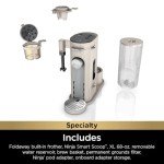 Ninja Pod & Grounds Specialty XL Single-Serve Coffee Maker, K-Cup Pod Compatible, Brews Grounds, Compact Design, Built-In Milk Frother, 68-oz. Reservoir, 6-oz. Cup to 24-oz. Mug Sizes, Stone, PB055AST