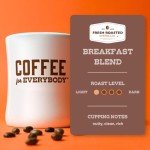 Fresh Roasted Coffee, Breakfast Blend, 5 lb (80 oz), Light Roast, Kosher, Whole Bean