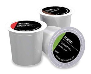 Amazon Brand - Solimo Coffee Pods, Assorted pack (French, Dark, Colombian), Compatible with Keurig 2.0 K-Cup Brewers, 100 Count