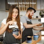 Handmade Coffee Mugs 20 Oz,Funny Coffee Mug with Handle,Handcrafted Ceramic Beer Mugs for Home,Unique Retro Glazed Pottery Mugs Handmade for Women and Men,Dishwasher and Microwave Safe,Fog Blue