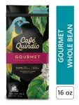 Cafe Quindio Gourmet - Medium Roast 100% Colombian Excelso Whole Bean Arabica Coffee - 16 Ounce Bag (454g)