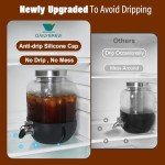 Cold Brew Coffee Maker, 1 Gallon Iced Coffee Maker With Stainless Steel Filter, Heavy Duty Glass Cold Brew Pitcher With Stainless Steel Spigot, Mason Jar Cold Brew Coffee Maker Fast Iced Tea Maker
