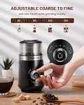 SHARDOR Upgraded Adjustable Coffee Grinder Electric, Herb/Spice, Espresso with 1 Removable Stainless Steel Bowl, Black, Upgraded Version 3.0