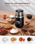 SHARDOR Upgraded Adjustable Coffee Grinder Electric, Herb/Spice, Espresso with 1 Removable Stainless Steel Bowl, Black, Upgraded Version 3.0