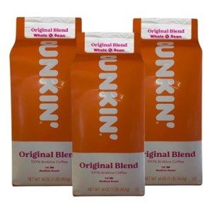 Dunkiin_Donuts Original Blend Medium Roast Whole Bean Coffee, Caffeinated Arabica Coffee, 48 Ounce (1lb Pack Of 3)