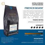 Grano Milano Coffee Beans 2.2lb French Roast Robusta Blend, Dark Roast, Intensity 10/10 Extra Strong Coffee, Made in Italy