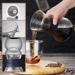 Unbreakable - Pour Over Coffee Maker with Double Stainless Filter 20 fl oz, Thickened Heat-Resistant Borosilicate Glass Pour Over Coffee Dripper, Stovetop Safe