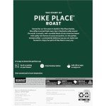 Starbucks K-Cup Coffee Pods, Medium Roast Coffee, Pike Place Roast for Keurig Brewers, 100% Arabica, 4 boxes (96 pods total)