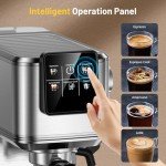 KEENSTAR Espresso Coffee Machine with Milk Tank, 20Bar Hot & Iced Coffee Machine with Rapid Cold Brew, Touch Screen Espresso Maker with Steam Wand for Coffee Lover