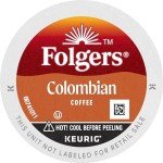 Folgers Colombian Medium Roast Coffee, 128 Keurig K-Cup Pods