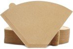 Muztinte #4 Cone Coffee Filters,4 Coffee Filters Paper fits for Pour Over and Drip Coffee Maker, 8-12 Cup,Natural Unbleached,Chlorine Free (100)