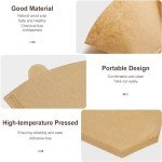 Muztinte #4 Cone Coffee Filters,4 Coffee Filters Paper fits for Pour Over and Drip Coffee Maker, 8-12 Cup,Natural Unbleached,Chlorine Free (100)