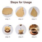 Muztinte #4 Cone Coffee Filters,4 Coffee Filters Paper fits for Pour Over and Drip Coffee Maker, 8-12 Cup,Natural Unbleached,Chlorine Free (100)