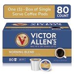 Victor Allen's Coffee Morning Blend, Light Roast, 80 Count, Single Serve Coffee Pods for Keurig K-Cup Brewers