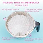 Katy’s Extra Large Coffee Filters | 1.5 to 3 Gallon Premium Commercial Coffee & Tea Filters for Restaurants, Cafés & More | 12.5” x 4.5” Inch Size | No Overflow, No Tearing | 250-Count Bulk Pack