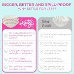 Katy’s Extra Large Coffee Filters | 1.5 to 3 Gallon Premium Commercial Coffee & Tea Filters for Restaurants, Cafés & More | 12.5” x 4.5” Inch Size | No Overflow, No Tearing | 250-Count Bulk Pack