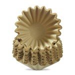 DEFUTAY 100 Pack 1-4 Cup Coffee Filters, Disposable Basket Coffee Filter for A Good Brew - Efficient and Convenient Small Coffee Filters 1 Cup - Eco-friendly and Biodegradable (Natural-1, 155/45)