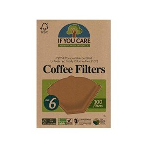 If You Care Unbleached Coffee Filters, #6 - 100 Count (Pack of 1) – Cone Shaped, All Natural, Biodegradable, Compostable, Chlorine Free