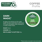 Green Mountain Coffee Roasters Dark Magic, Single-Serve Keurig K-Cup Pods, Dark Roast Coffee Pods, 48 Count (2 Packs of 24)