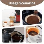 Frociviny Disposable #4 Cone Coffee Filters, 100pcs Unbleached Wood Pulp Paper, Compatible with Ninja Coffee Maker, 8-12 Cup Capacity
