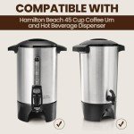 Coffee Paper Filter for Hamilton Beach 45 Cup Coffee Urn and Hot Beverage Dispenser, 100pcs