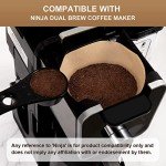 BRIKINTE Disposable Coffee Paper Filters, 100 Pcs #4 Cone Replacement Filter for Ninja Coffee Maker