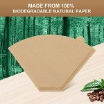 BRIKINTE Disposable Coffee Paper Filters, 100 Pcs #4 Cone Replacement Filter for Ninja Coffee Maker