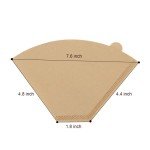 BRIKINTE Disposable Coffee Paper Filters, 100 Pcs #4 Cone Replacement Filter for Ninja Coffee Maker
